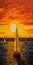 Colorful Sailboat Paintings At Sunset: Folk Art Inspired By Bernard Buffet