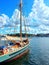 Colorful sailboat on a sunny day