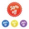 Colorful sale stickers