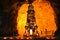 Colorful salt minaret inside Khewra mine