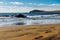 Colorful sand of Playa el Medano beach, Tenerife