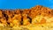 Colorful Sandstone Mountains at the Silica Dome viewpoint in the Valley of Fire State Park in Nevada, USA