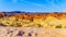 Colorful Sandstone Mountains at the Silica Dome viewpoint in the Valley of Fire State Park in Nevada, USA