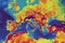 Colorful Satellite Weather Map Depicting Temperatures Across Europe