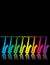 Colorful saxophones background