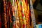 Colorful scarves or shawls in Grand Bazaar in Istanbul