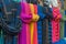 Colorful of scarves in a textiles market