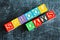 Colorful School Days word from wooden blocks