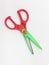 Colorful Scissor Design with Various Paper Pattern Cutting for Children Education in White  Background 16