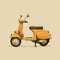 Colorful Scooter Illustration In The Style Of Nicolas Bruno