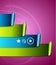 Colorful scroll ribbons infographic design