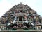 Colorful sculptures on the entrance dome of Sri Maha Mariamman Temple