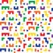 Colorful seamless background shapes similar to Tetris game