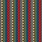 Colorful seamless borders pattern. Vector ornamental tribal striped background. Ethnic style ornament with braided lines, shapes,