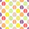 Colorful seamless brain pattern. Scientific background.