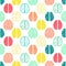 Colorful seamless brain pattern. Scientific background.