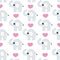 Colorful seamless elephant pattern