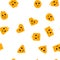 Colorful seamless happy emoji pattern in vintage style