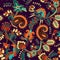 Colorful seamless Paisley pattern. Decorative indian ornament. Floral wallpaper