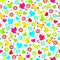 Colorful seamless,pattern of birds, butterfly and flowers
