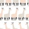 Colorful seamless pattern with cute llamas