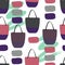 Colorful seamless pattern with different style bags and purses.