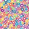 Colorful seamless pattern with hand drawn circles.