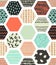 Colorful seamless patterns with honeycombs