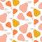 Colorful seamless pear pattern. Repetitive simple vector background.