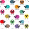 Colorful Seamless Sheep Pattern
