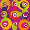 Colorful seamless various sizes and forms spots pattern