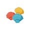 Colorful seashells icon, cartoon style