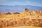 Colorful sediment formations at Zabriskie Point in Death Valley