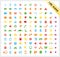 Colorful set of 126 shiny icons