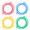 Colorful set of circle round frames