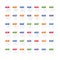 colorful set of file type icons. file format icon set in color