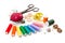 Colorful sewing accessories