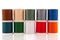 Colorful sewing threads on white spools