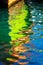 Colorful shadow on water background