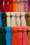 Colorful shawls or scarfes