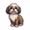 Colorful Shih Tzu Decals Sticker: Playful Pop Culture Caricatures