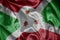 colorful shining big national flag of burundi on a silky texture