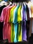 colorful shirt rack on clothes hanger