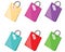 Colorful shopping bags collection, vector