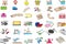 Colorful Shopping and Marketplace Icon Set