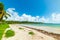 Colorful shore in Pointe de la Saline beach in Guadeloupe