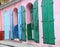 Colorful shutters in Cap Haitien, Haiti