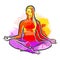 Colorful Siddhasana Perfect Yoga Pose