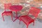 Colorful sidewalk table and chairs