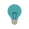 colorful silhouette light bulb with filaments